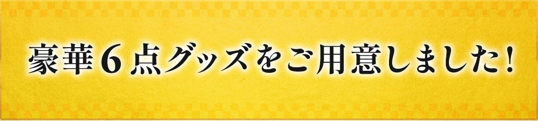 豪華６点グッズをご用意しました 