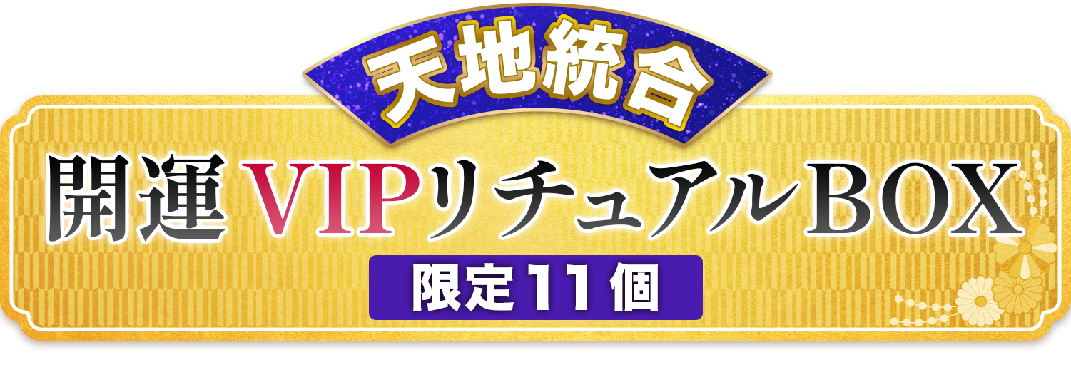 【天地統合】

VIP開運リチュアルBOX

（限定11個）