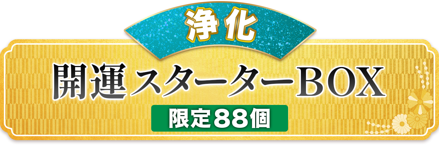 【浄化】

開運スターターBOX

（限定88個）